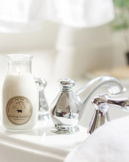 Morning Sunshine Milk Bottle Candle