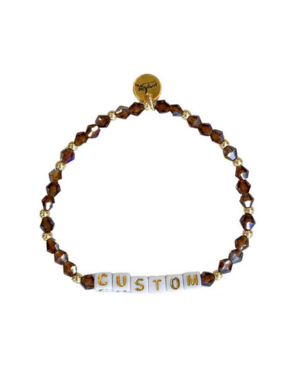 Single Color By The Yard Custom Letter Block Bracelet