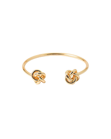 Twisted Knot Tip Cuff Bangle Bracelet