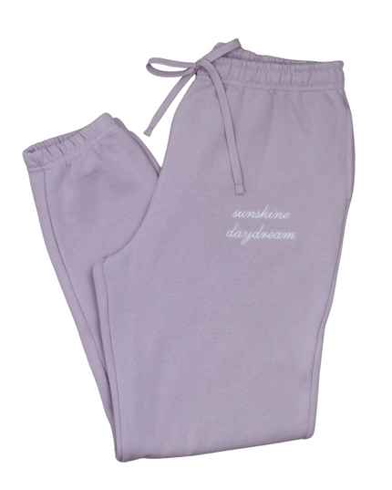 Blushing Petals Embroidered Sweats