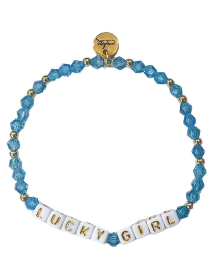 Lucky Girl Letter Block Bracelet