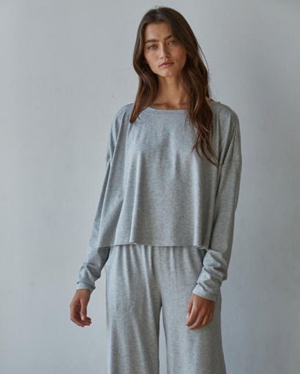 Daily Ease Round Neck Long Sleeve Top