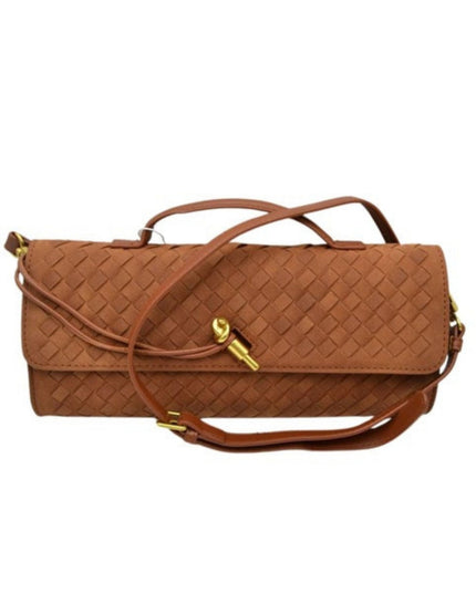 Suede Rectangle Clutch Crossbody Bag