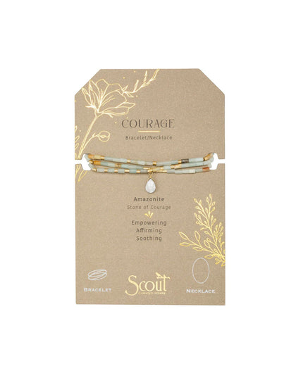 Teardrop Stone Wrap Bracelet/Necklace