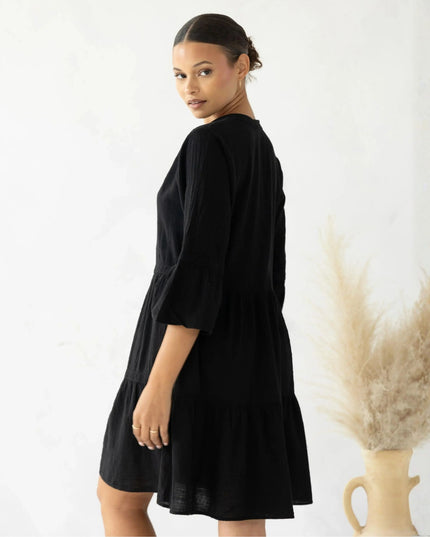 Gabbi V Neck Crochet Detail Dress