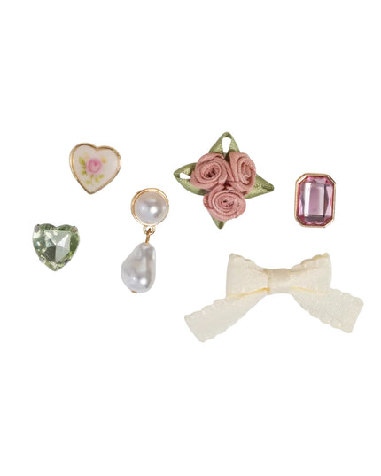 Kitschpop Vintage Pink Charms 6pc Set