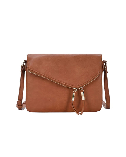 Faux Leather Envelope Crossbody Bag
