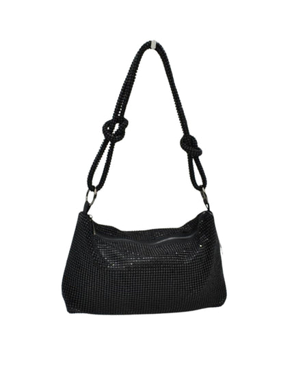Knot Handle Sparkly Evening Shoulder Bag