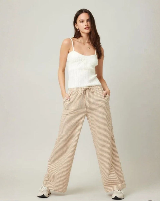 Striped Wide Leg Pants