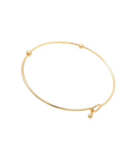 Hook Gold Metal Bangle Bracelet