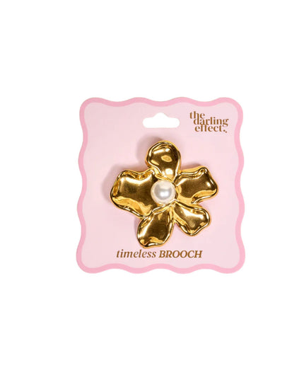 Pearl Core Flower Timeless Brooch