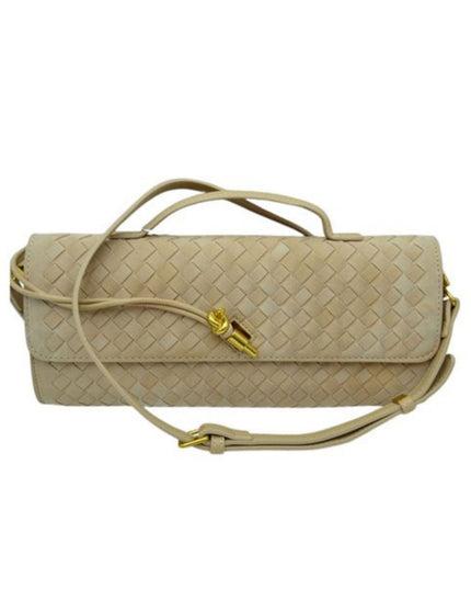 Suede Rectangle Clutch Crossbody Bag