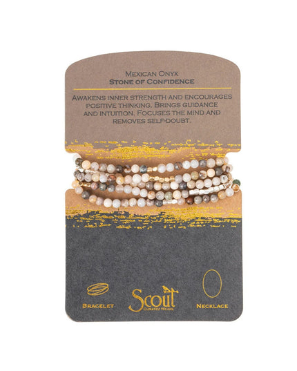 Beaded Stone Wrap Bracelet/Necklace