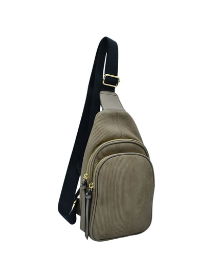 Ribbed Sling Crossbody Bag