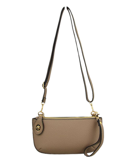 Twist Closure Small Wristlet Crossbody Bag