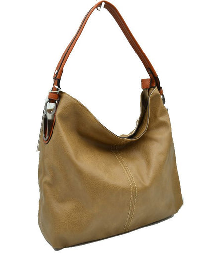 Slouchy Hobo Shoulder Bag Chestnut Strap