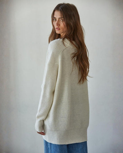 Benni V Neck Ribbed Sweater