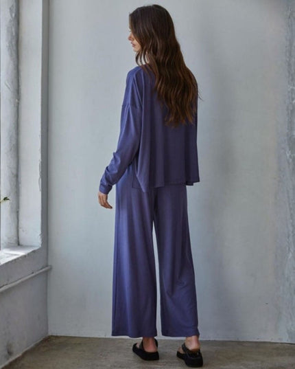 Daily Ease Elastic Waist Wide Leg Pants