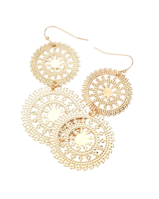 Double Wheel Filigree Earrings