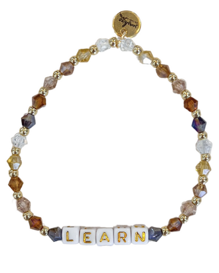 Learn Neutral Colorful Letter Block Bracelet