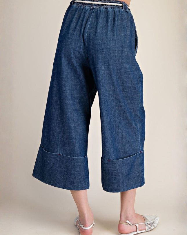 Wide Leg Mineral Washed Pants