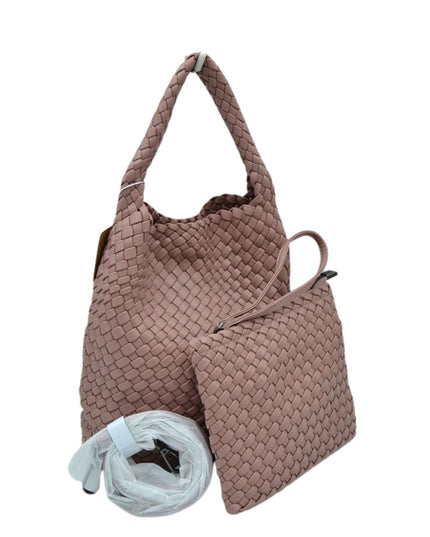 Woven Shoulder Bag & Wristlet