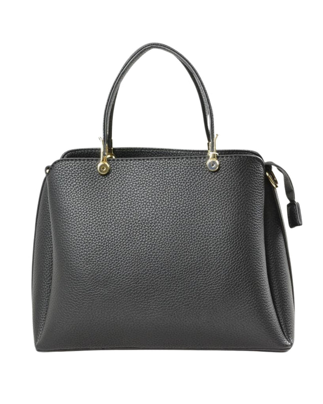Solid Clutch Hand Bag With Gold Clasps