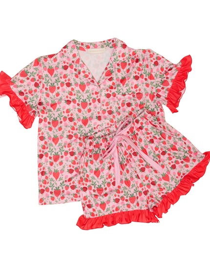 Strawberry Fields Slumber Party Pajama Shorts Set