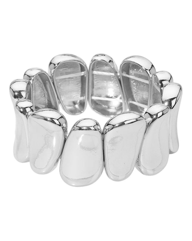 Sculpted Bold Metal Stretch Bracelet