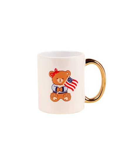 Star Spangled Bear 11 oz Cozy Cute Ceramic Mug