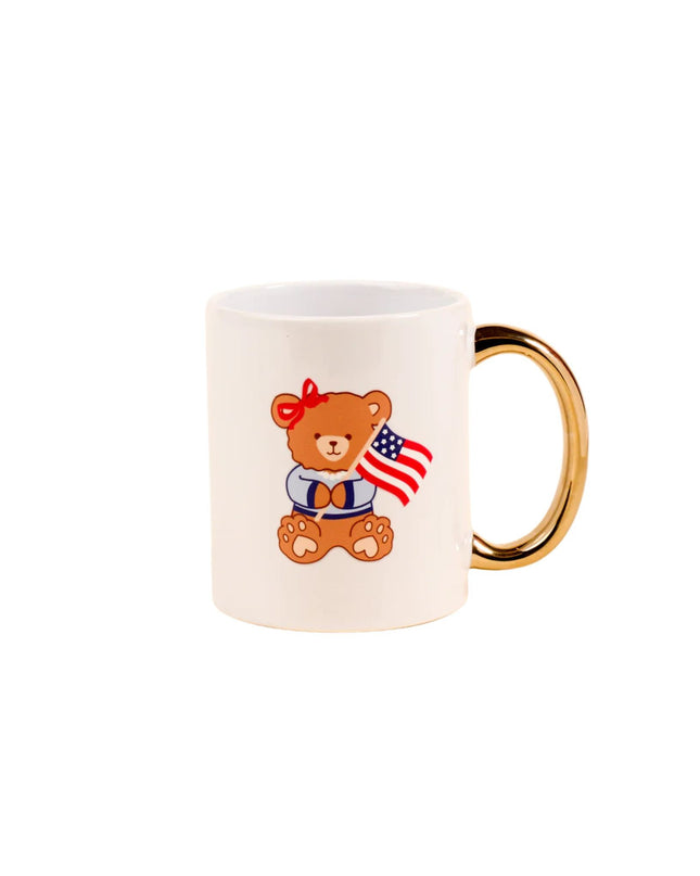 Star Spangled Bear 11 oz Cozy Cute Ceramic Mug