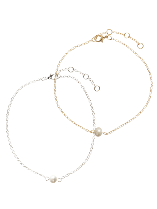 Single Pearl Chain Anklet