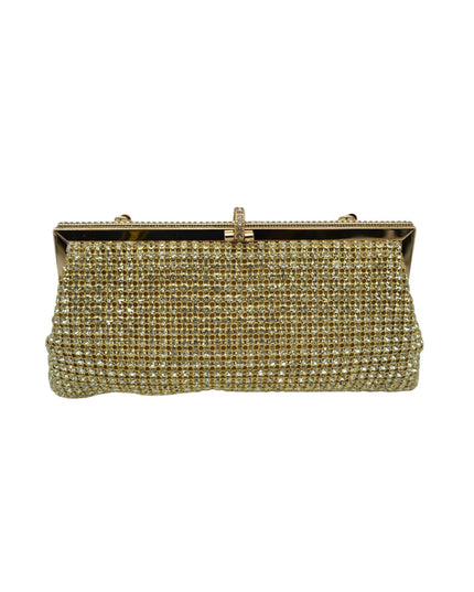 Rectangle Sparkly Stone Evening Clutch Shoulder Bag
