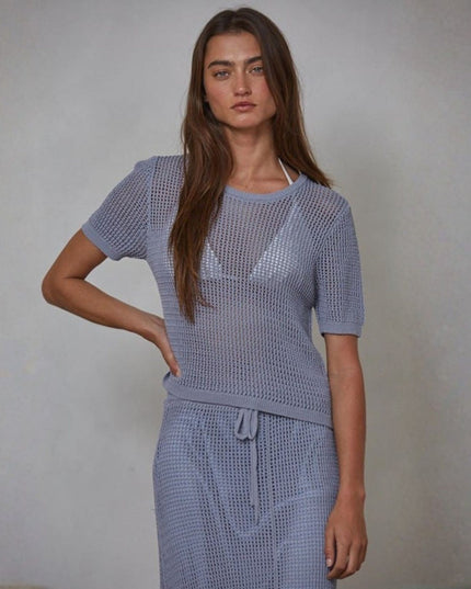 Aidan Top Open Knit Sweater