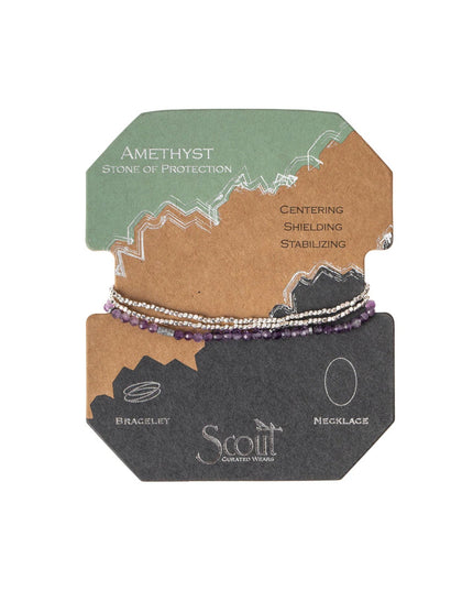 Delicate Stone Wrap Bracelet/Necklace
