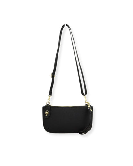 Twist Closure Small Wristlet Crossbody Bag