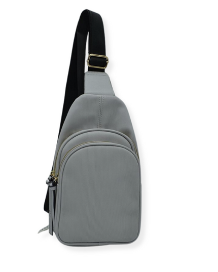 Ribbed Sling Crossbody Bag