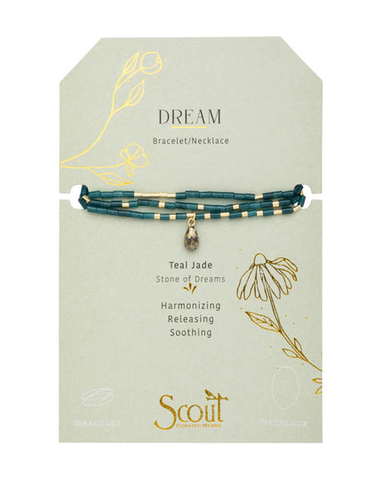 Teardrop Stone Wrap Bracelet/Necklace