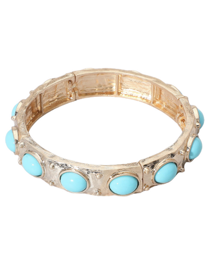 Oval Stone Paved Stretch Bracelet