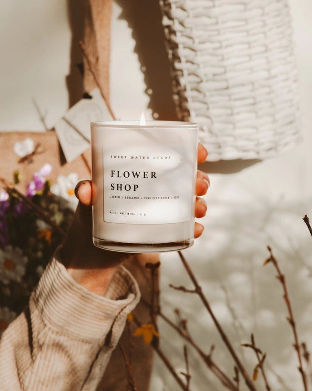Flower Shop 11oz White Jar Soy Candle