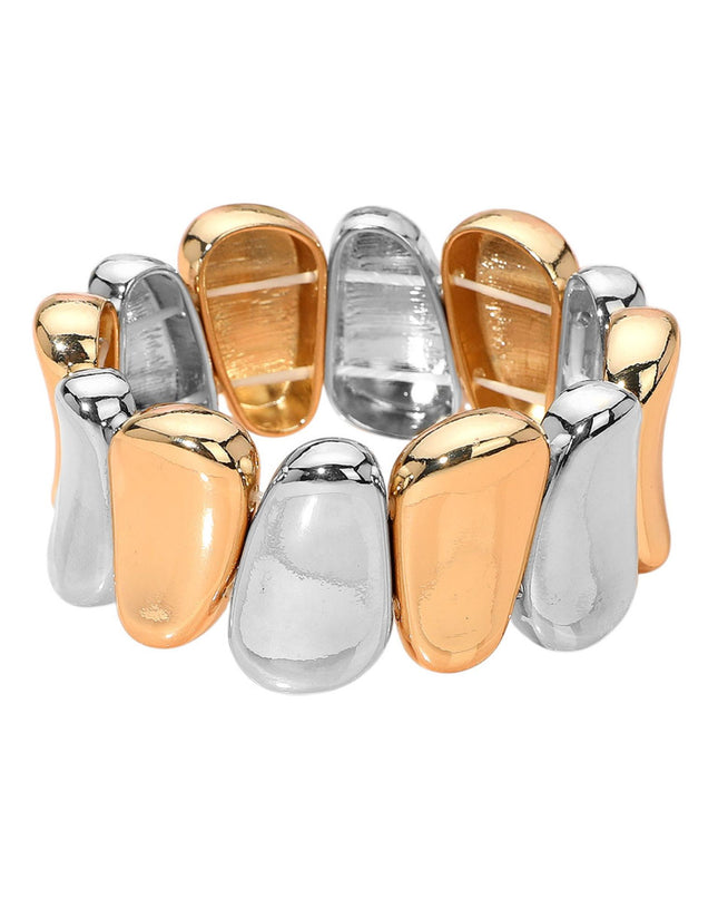 Sculpted Bold Metal Stretch Bracelet