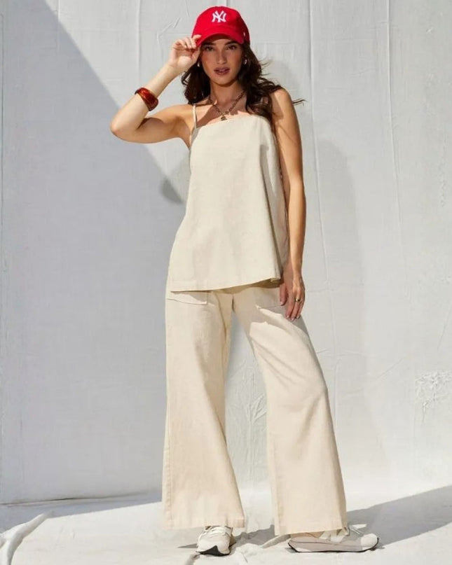 Wide Leg Linen Pants