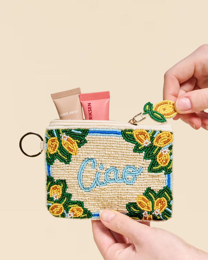 Ciao Handcrafted Beaded Pouch