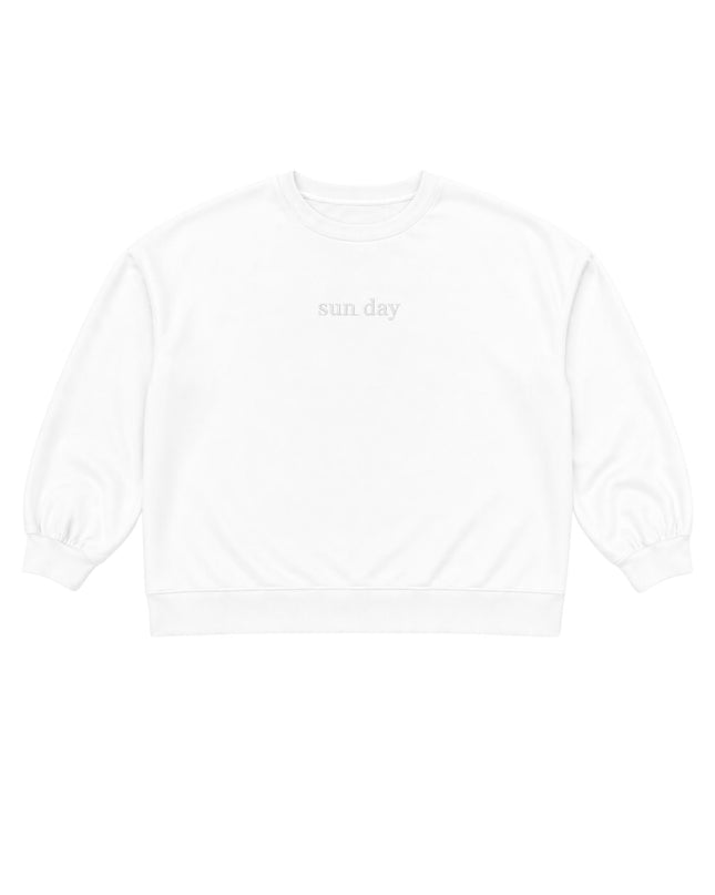 SunDay Tone on Tone Embroidered Crew Neck