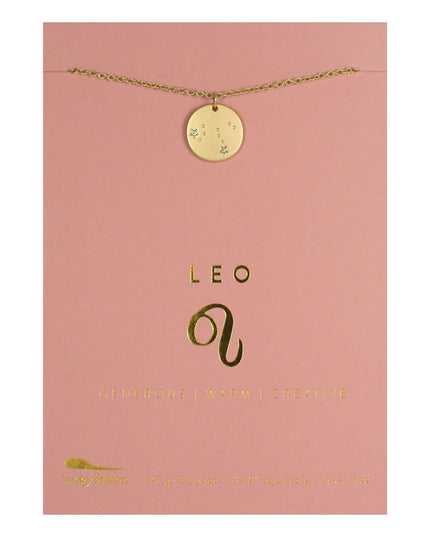 Zodiac Disc Gold Constellation Necklace