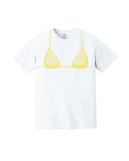 Gingham Bikini Top Tee