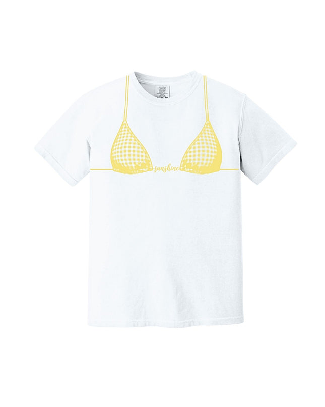 Gingham Bikini Top Tee