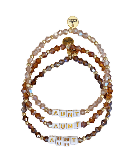 Aunt Letter Block Bracelet