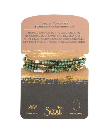 Beaded Stone Wrap Bracelet/Necklace