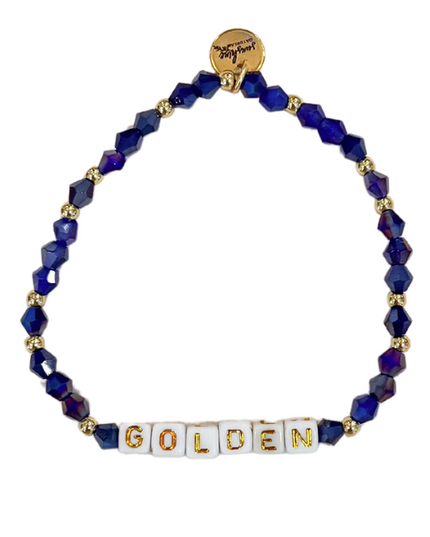 Golden Letter Block Bracelet